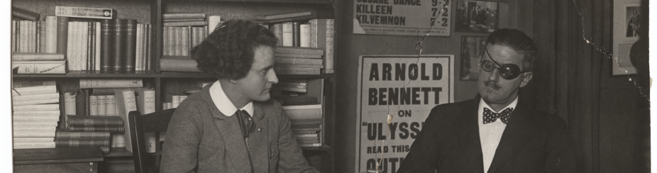 James Joyce with Sylvia Beach at Shakespeare and Company. 