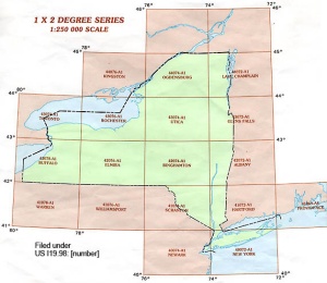 1:250,000 scale map index. 
