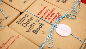 Blind date with a book wrapped book. 