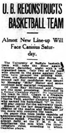 U.B. Reconstructs Basketball Team. 