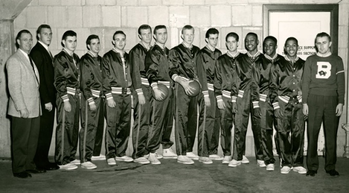 1955-1956 Buffalo Bulls Basketball team photo. 