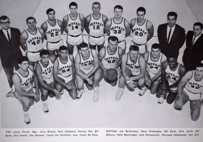 1964-1965 Buffalo Bulls Basketball team photo. 