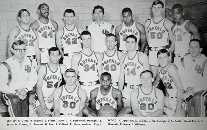 1965-1966 Buffalo Bulls Basketball team photo. 