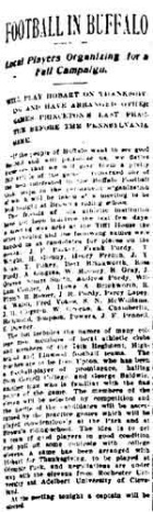 Football in Buffalo.