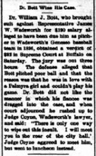 Dr. Bott Wins His Case. 