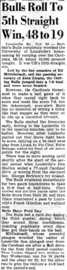 Bulls Roll To 5th Straight Win, 48 to 19. 