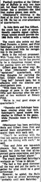 UB Has ‘Problem,’ Four Quarterbacks. 