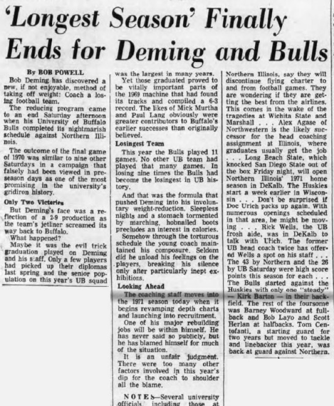 Longest Season Finally Ends for Deming and Bulls. 