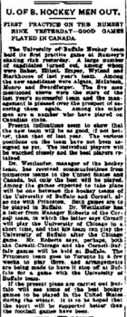 U. OF B. HOCKEY MEN OUT. 