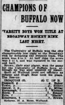 CHAMPIONS OF BUFFALO NOW. 