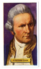 Front of Captain Cook card. 