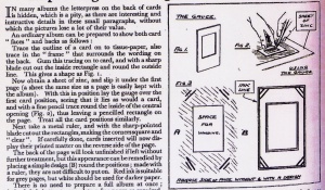 Photo of the "Improving Your Cigarette-Card Album" article in a 1938 issue of the Boy's Own Paper. 