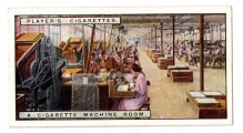 A Cigarette Machine Room Player's Cigarettes card. 