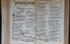 Picture from "The taming of the shrew" from the Second Folio. 