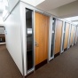 Picture of Abbott 2nd floor mezzanine single-person study rooms. 