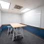 Picture of the Abbott Library basement group study rooms. 