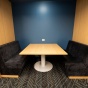 Picture of Silverman Library 2nd floor study booths. 