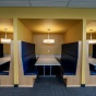 Picture of Silverman Library 3rd floor study booths. 