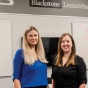 UB librarians pose for a photo in the LaunchPad. 
