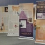 Photo of the exhibition in the Charles B. Sears Law Library. 