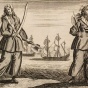 Illustration of Mary Read and Anne Bonny. 