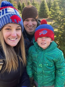 Keith with his wife Kim and their son. 