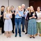 Beth Carpenter (far right) and Mary Kamela (second from right) pictured with fellow award winners. 