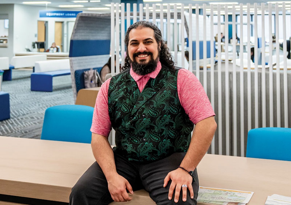 Niko at the Welcome Desk.