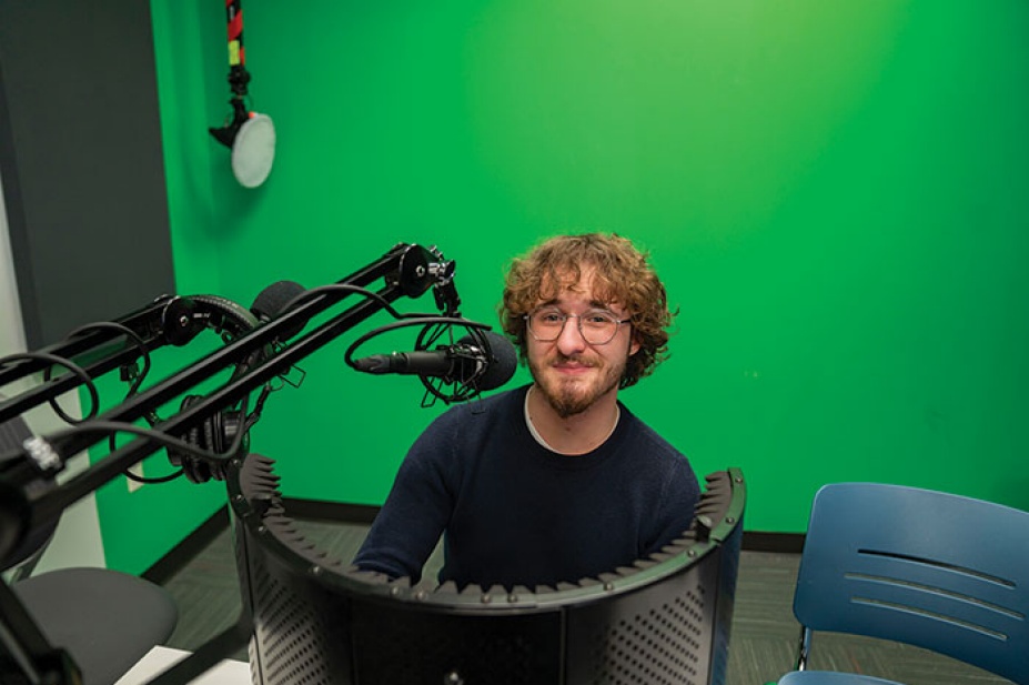 Kyle Zakowicz, an aerospace engineering undergraduate, also uses the studios.