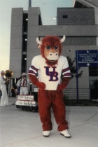 Old photo of the Wooly Bully mascot. 