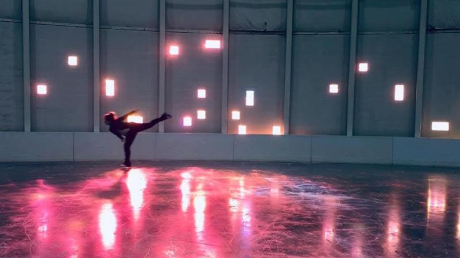 Austin figure skating at the Tennity Ice Pavilion at Syracuse University. 