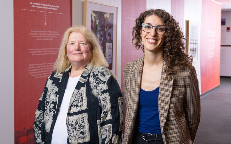 Dr. Penelope D. Ploughman and University Archivist Hope Dunbar. 