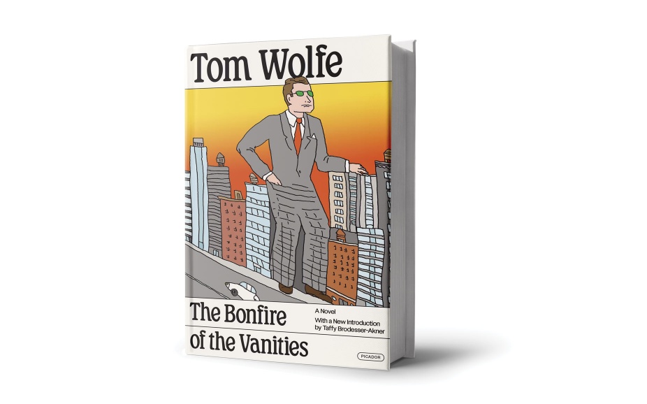 The Bonfire of the Vanities by Tom Wolfe book cover. 