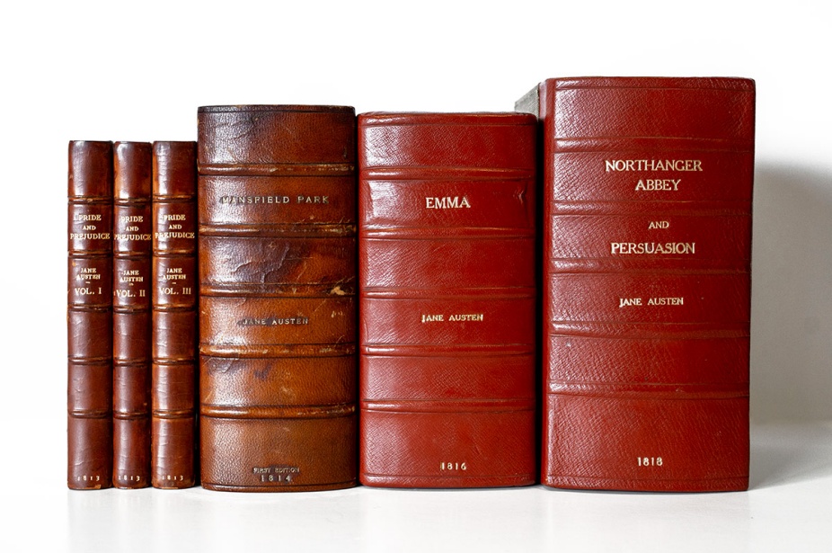 Jane Austen books housed in UB's Rare Books Collection.
