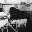 University President Robert Ketter throws a pie. 