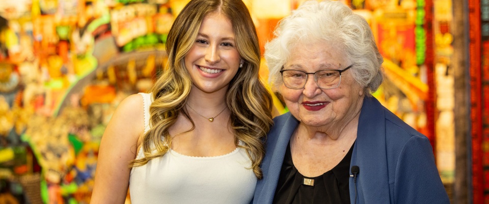 Jordan Kenny (left) pictured with her grandmother, Luella Kenny (right). 