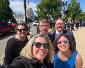 Members of the UB delegation gather outside the U.S. Capitol.